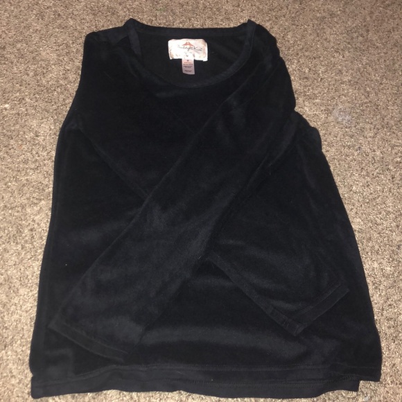 Long sleeve velvet night shirt - Picture 1 of 3